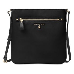 New Micheal Kors Black Nylon Crossbody